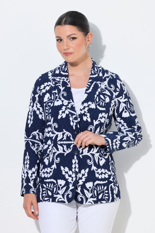 Floral Damask Jacquard Blazer