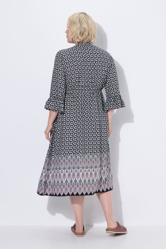Mixed Geometric Print Dress