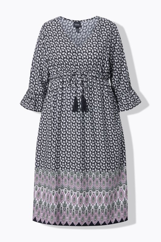 Mixed Geometric Print Dress