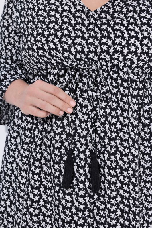 Mixed Geometric Print Dress