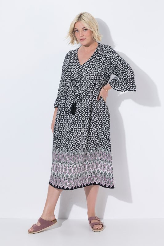 Mixed Geometric Print Dress