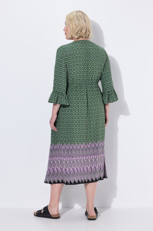 Mixed Geometric Print Dress