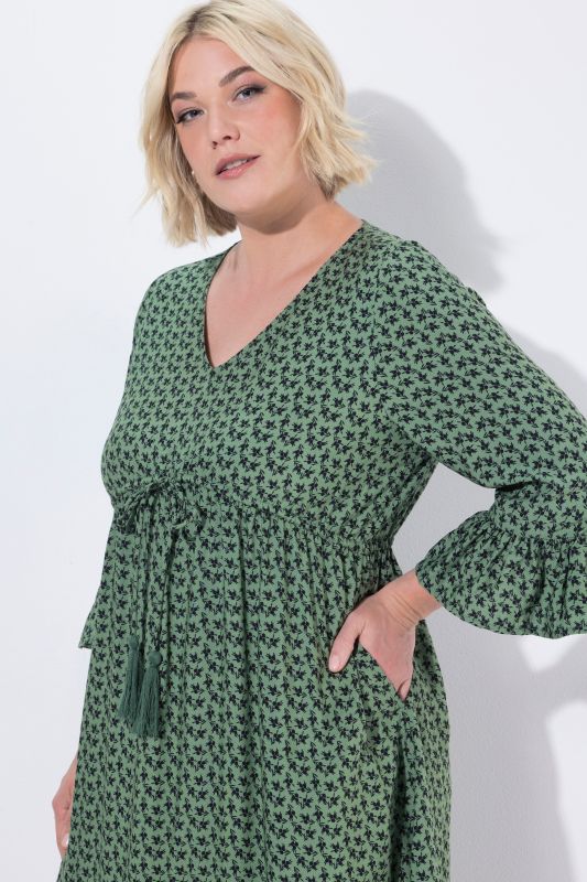 Mixed Geometric Print Dress