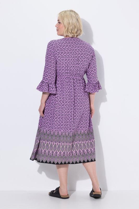 Mixed Geometric Print Dress