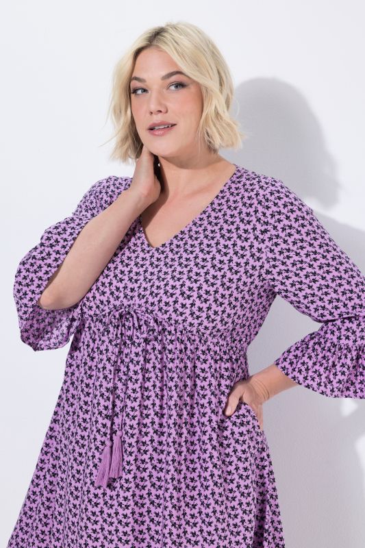 Mixed Geometric Print Dress