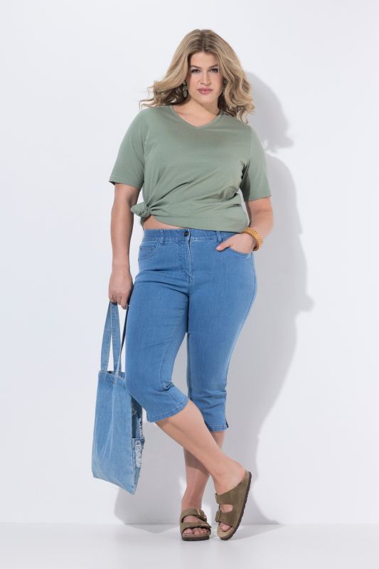 Eco Cotton Stretch Fit Denim Capris