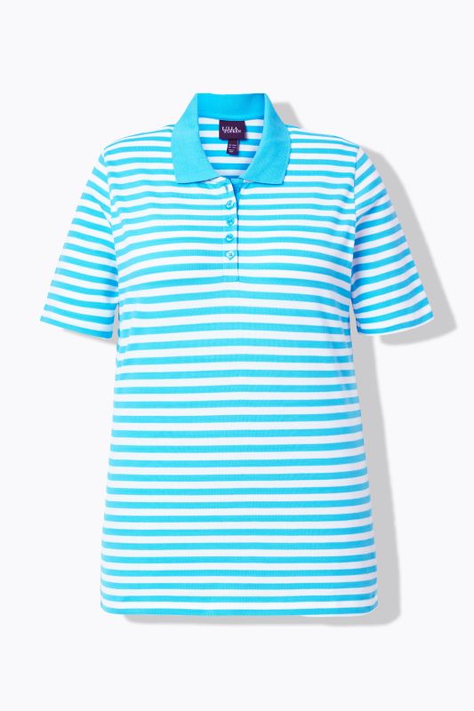 Striped Short Sleeve Pima Cotton Polo
