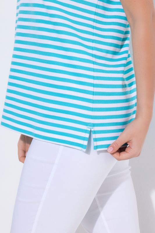 Striped Short Sleeve Pima Cotton Polo