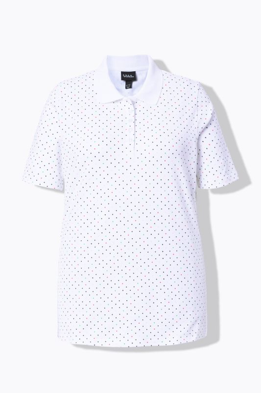 Polka Dot Short Sleeve Pima Cotton Polo