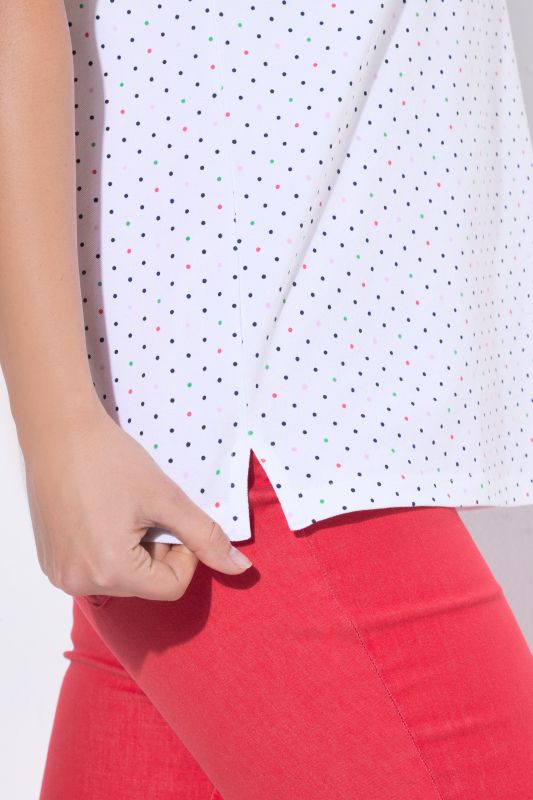 Polka Dot Short Sleeve Pima Cotton Polo