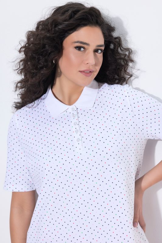Polka Dot Short Sleeve Pima Cotton Polo