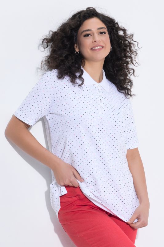 Polka Dot Short Sleeve Pima Cotton Polo