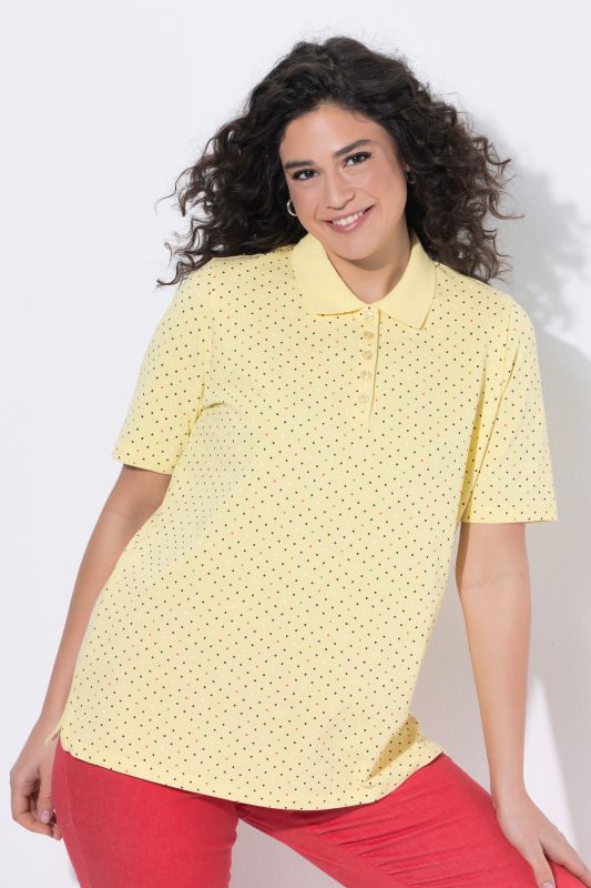 Polka Dot Short Sleeve Pima Cotton Polo