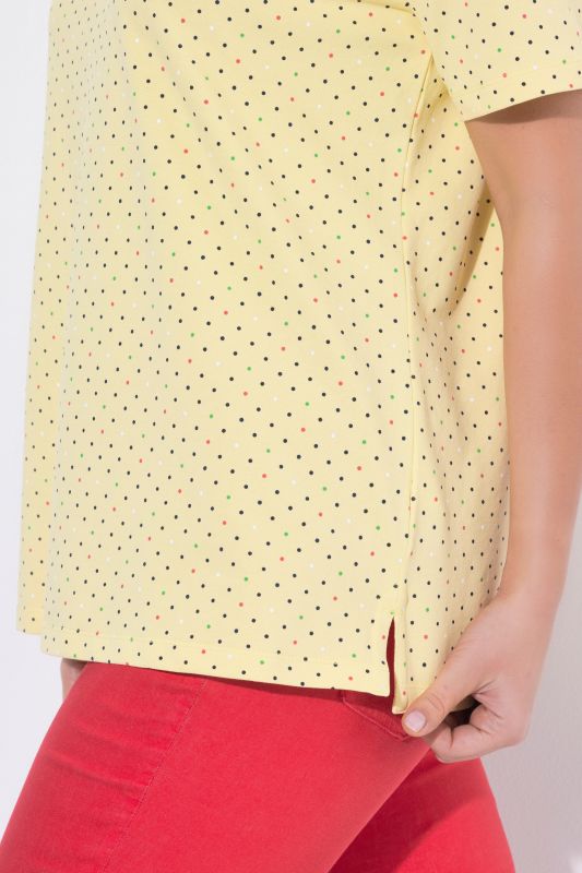 Polka Dot Short Sleeve Pima Cotton Polo