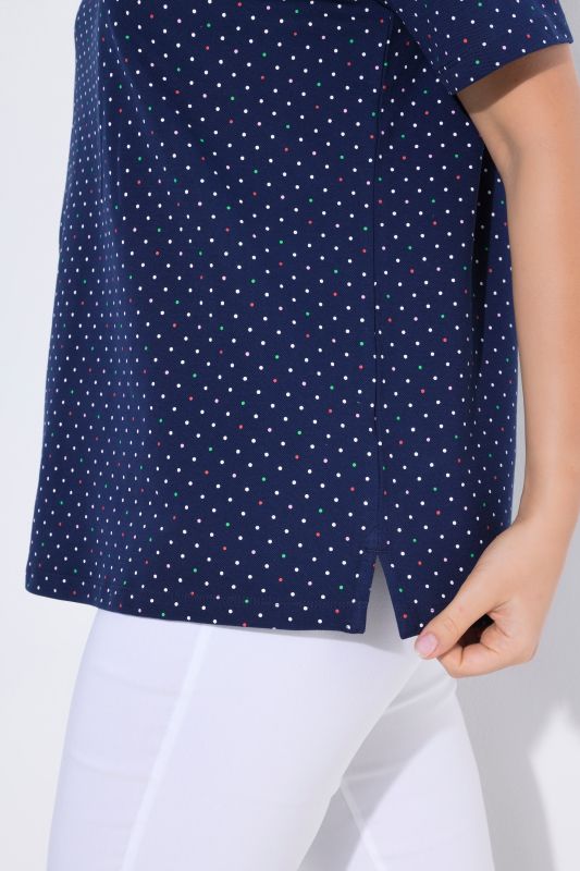 Polka Dot Short Sleeve Pima Cotton Polo
