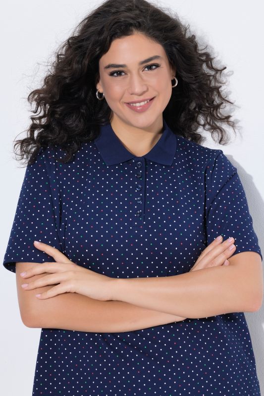 Polka Dot Short Sleeve Pima Cotton Polo