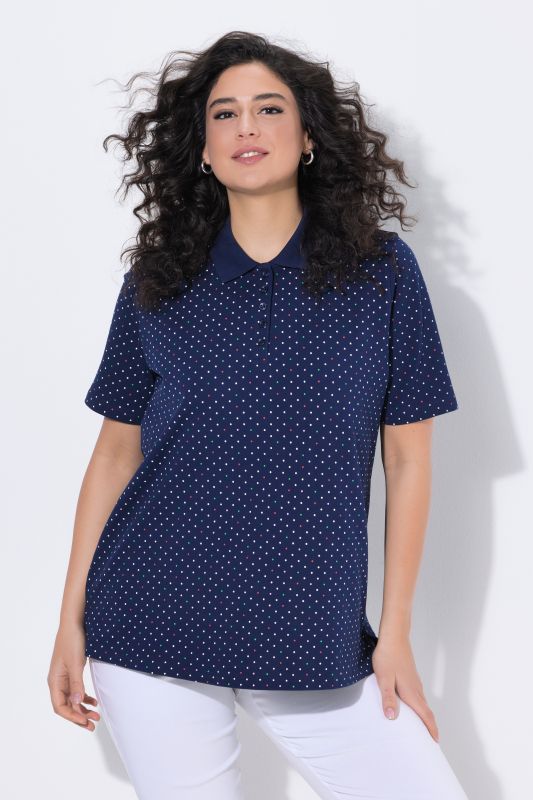 Polka Dot Short Sleeve Pima Cotton Polo