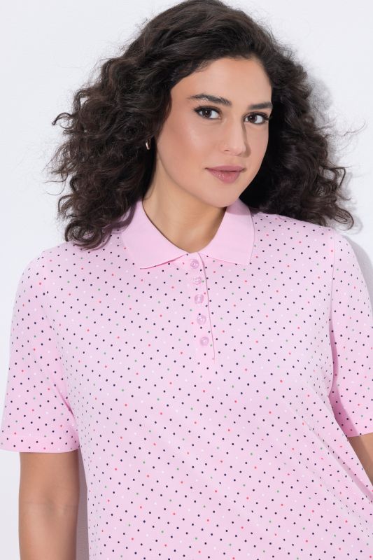 Polka Dot Short Sleeve Pima Cotton Polo
