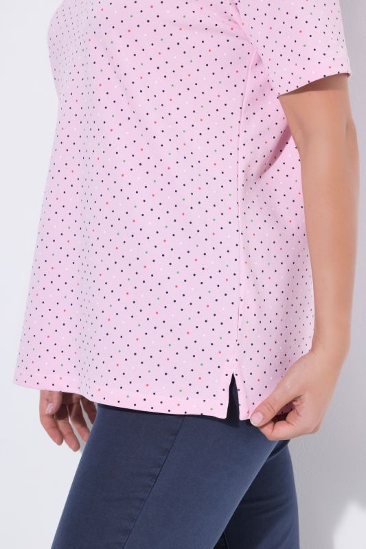 Polka Dot Short Sleeve Pima Cotton Polo