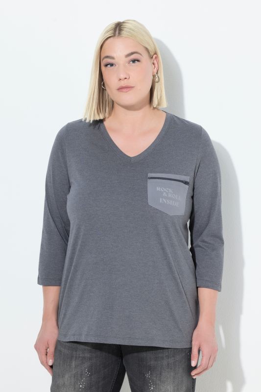 Statement Pocket 3/4 Sleeve Tee