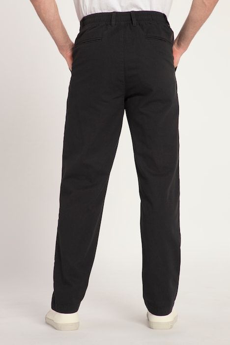 Linen-effect trousers