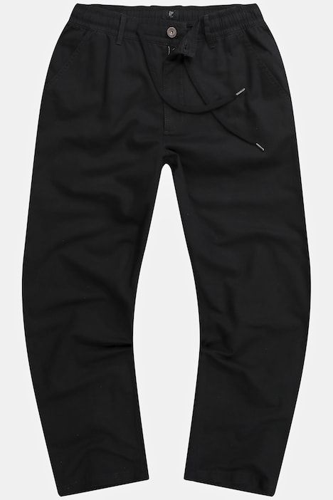 Linen-effect trousers