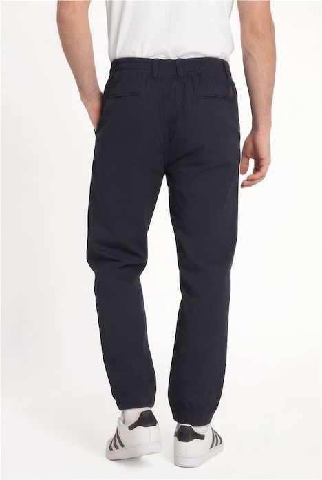 Linen-effect trousers