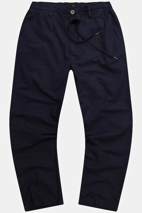 Linen-effect trousers