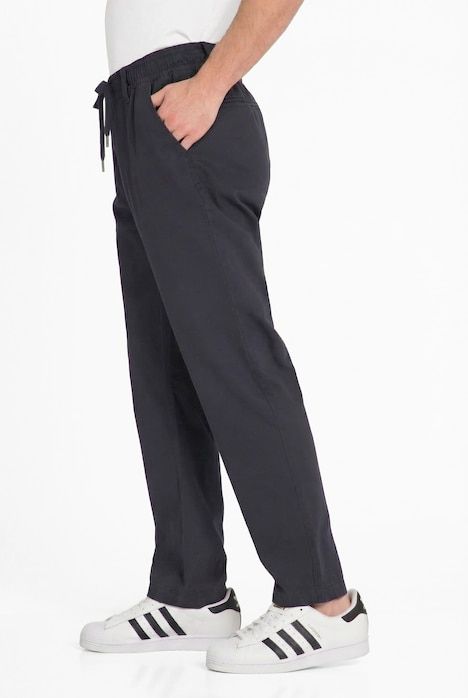 Linen-effect trousers