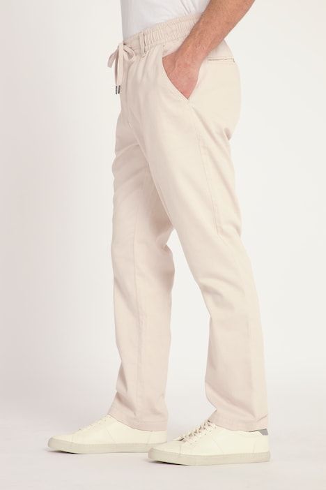 Linen-effect trousers