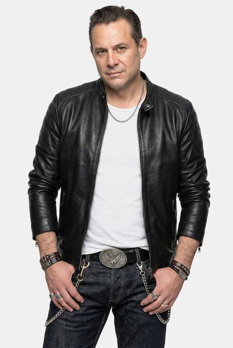 Biker leather jacket