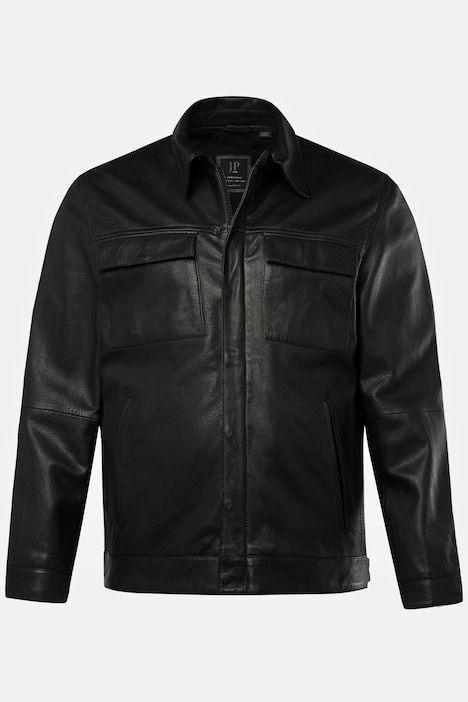 Leather jacket, leather, lamb nappa, multiple pockets