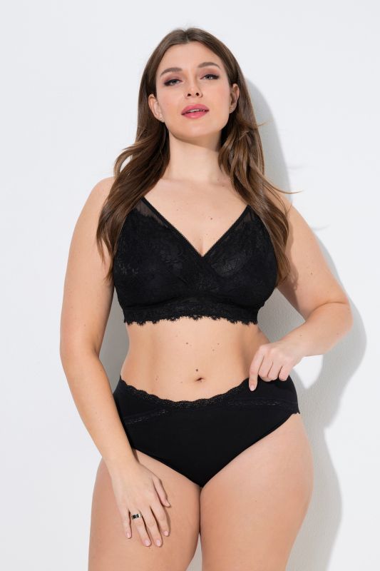 Midi briefs, 3-pack, lace trim