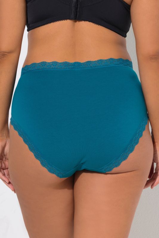 Midi briefs, 3-pack, lace trim