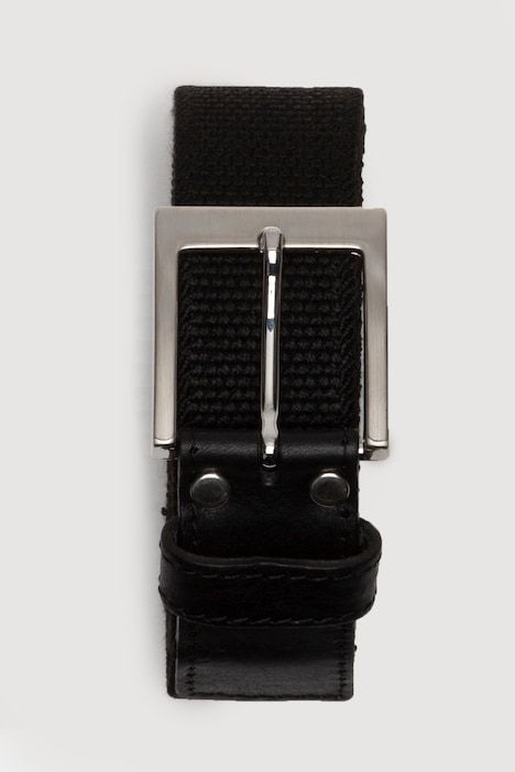 Stretch Fabric Adjustable Leather Metal Closure Belt