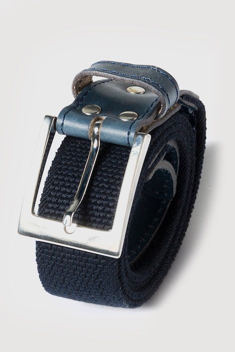 Stretch Fabric Adjustable Leather Metal Closure Belt