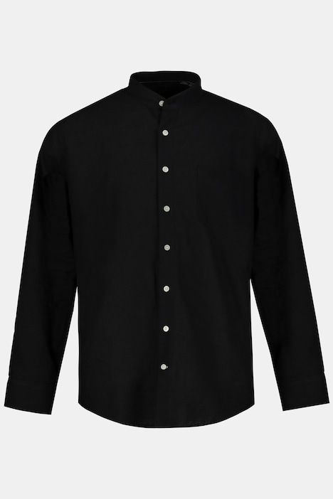 Long Sleeve Linen Blend Shirt