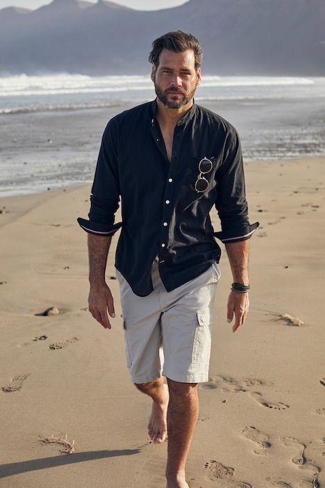 Long Sleeve Linen Blend Shirt