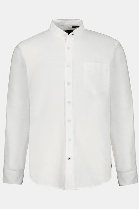 Long Sleeve Linen Blend Shirt