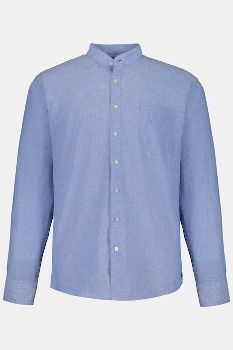 Long Sleeve Linen Blend Shirt