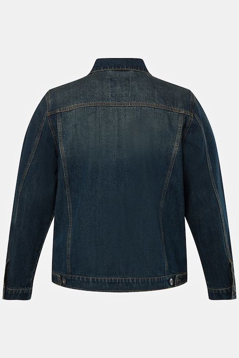 Denim jacket, breast pockets, button placket, up to 8 XL