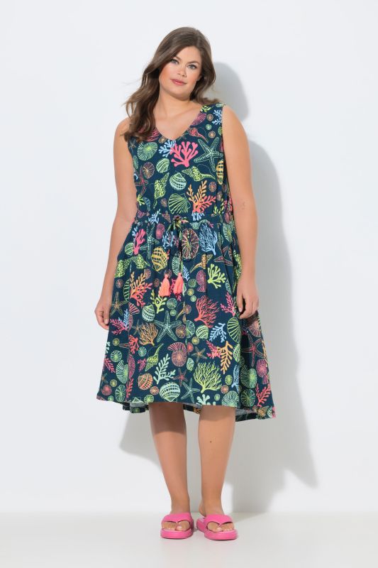 Seashell Print Muslin Dress