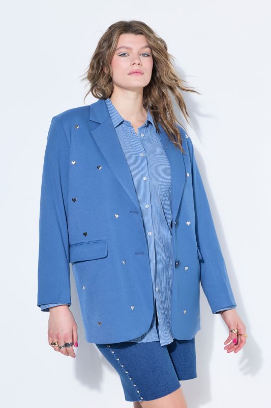 Heart Studded Oversized Blazer