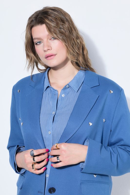 Heart Studded Oversized Blazer