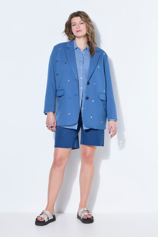 Heart Studded Oversized Blazer