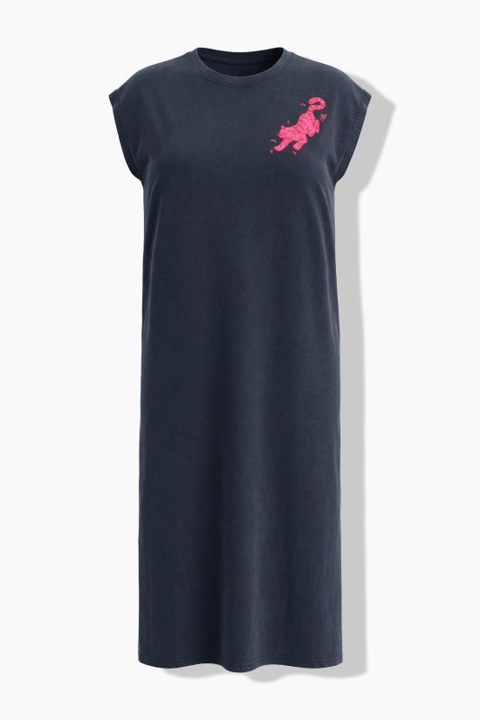 Pink Leopard Jersey Dress
