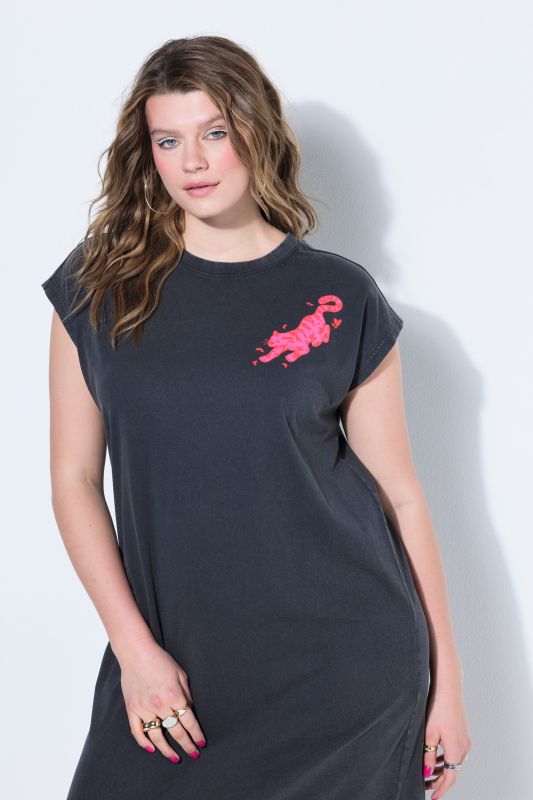 Pink Leopard Jersey Dress