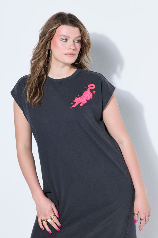 Pink Leopard Jersey Dress
