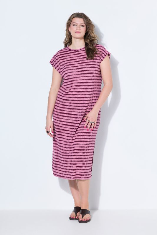 Textured Jersey Midi Dress