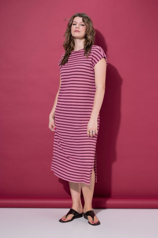 Textured Jersey Midi Dress